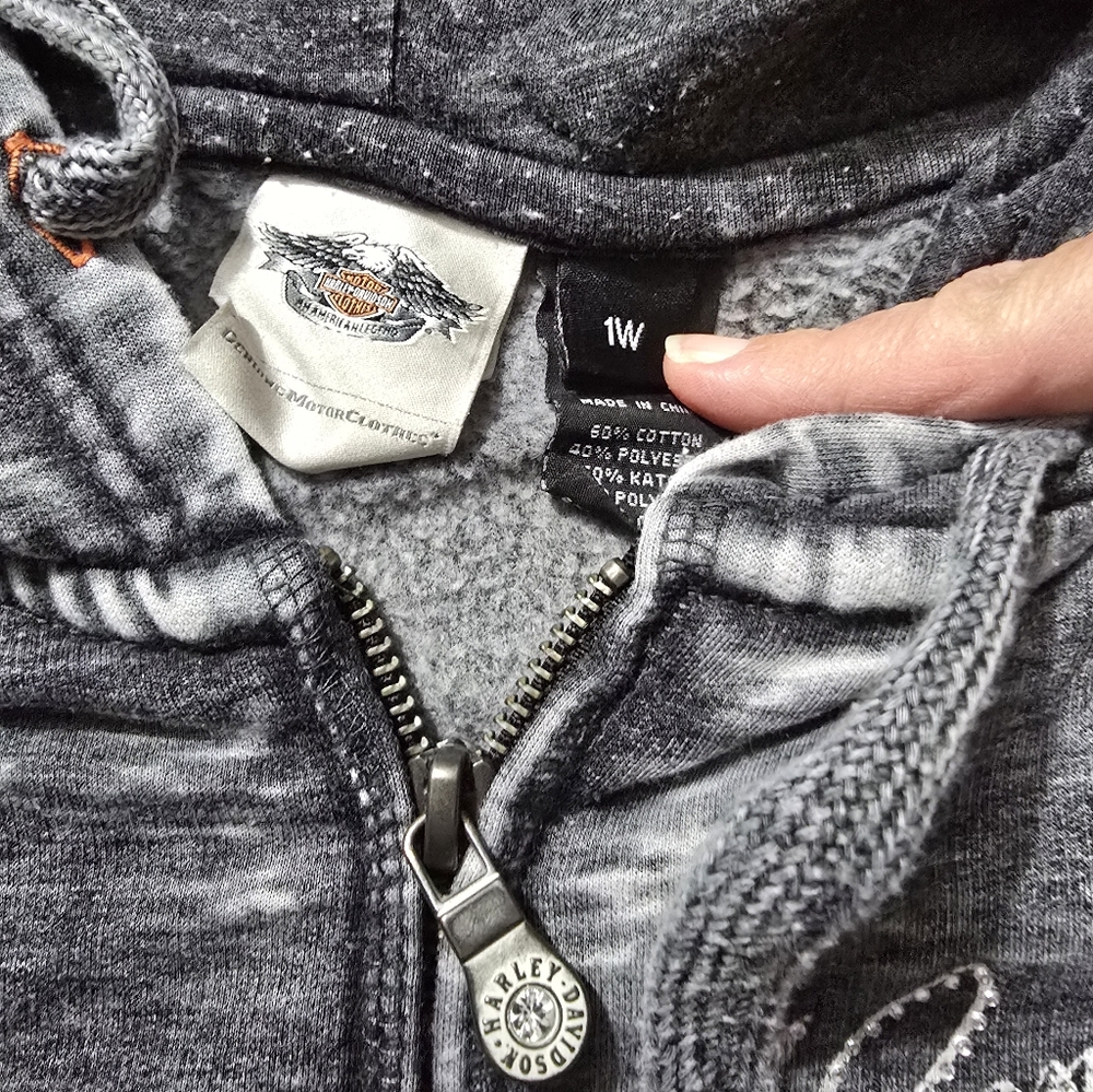 Harley-Davidson Genuine Oil Can Burnout Hoodie Colorblock Women's  99195-14VW 1W - Picture 3 of 9